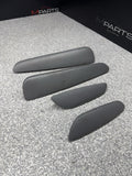01-06 BMW E46 M3 Convertible Door Arm Rest Armrest Pads Dove Grey *2 Broken Tabs