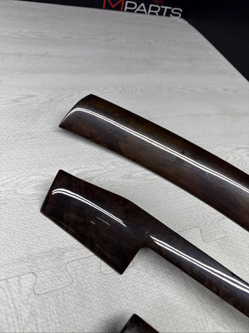 01-06 BMW E46 325 330 M3 Headlight Switch Radio Dash Trims Wood