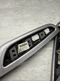 01-06 BMW OEM E46 M3 Convertible Brushed Aluminum/Grey Trims Armrests Rear Pair