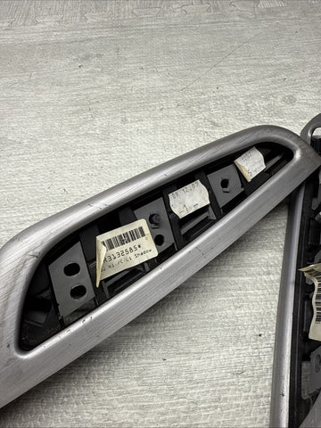 01-06 BMW OEM E46 M3 Convertible Brushed Aluminum/Grey Trims Armrests Rear Pair
