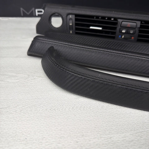 08-11 BMW E90 M3 Sedan Interior Dashboard Door Leather Carbon Fiber Trim Set OEM
