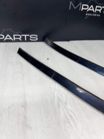 BMW E46 330CI M3 325CI Roof Rails Moldings Trims Carbon Black Pair Coupe OEM