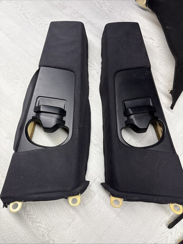 01-06 BMW E46 M3 Coupe Front A B C Pillars Black Original OEM Set *Peeling