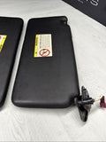 1999-2003 BMW M5 E39 Sun Visor Black Nappa Leather Stitched Left & Right SET