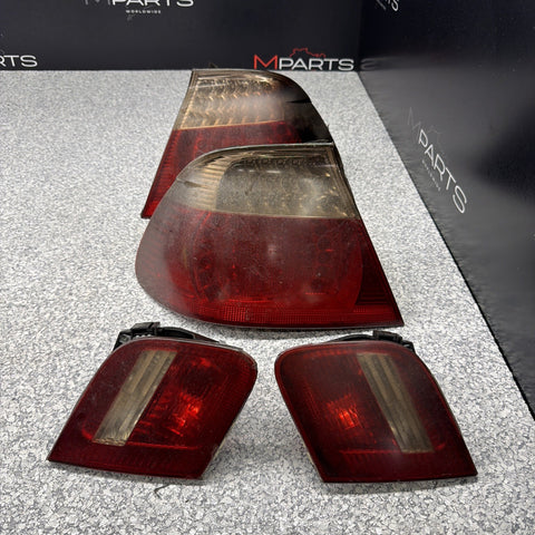 BMW E46 M3 01-06 Convertible LED Tail Lights Red Tinted Trunk Outers Inners