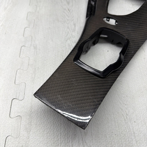 09-13 BMW E90 E92 M3 DCT CIC LEATHER CENTER CONSOLE TRIM 7903962 CARBON FIBER