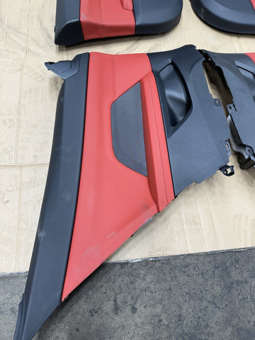 21-26 BMW G82 M4 Coupe Front & Rear Door Cards Panels 5143790492 Fiona Red