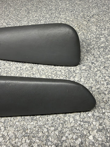 01-06 BMW E46 M3 Convertible Door Arm Rest Armrest Pads Dove Grey *2 Broken Tabs