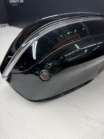 21-26 BMW G80 M3 Sedan Left Side Door Mirror W/ Camera Black Gloss *Broken Base