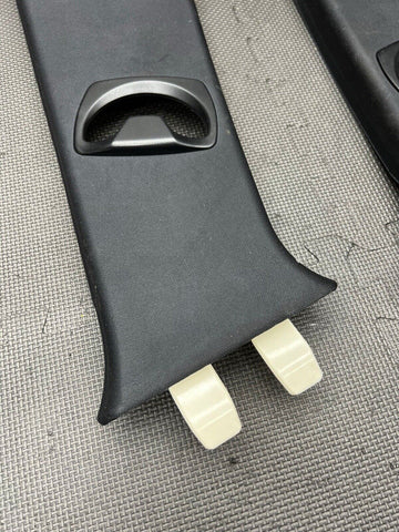 08-11 BMW E90 3 Series M3 Sedan Rear B Pillars Column Trim Cover Set Black OEM