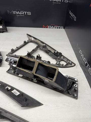 15-19 OEM BMW F12 LCI M6 Center Console Dash Vent Carbon FiberInterior Trim Set