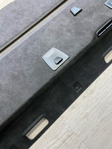 13-16 BMW F10 M5 REAR DECK SPEAKER COVERS PARCEL SHELF COVER PANEL ALCANTARA OEM