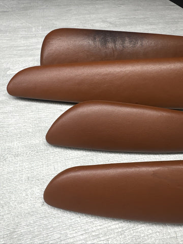 01-06 BMW E46 M3 Convertible Door Upper Arm Rest Armrest Pads Cinnamon *Damaged*