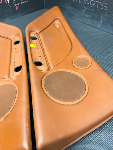 01-06 BMW E46 M3 Convertible Rear Left Right Door Cards Panels Trims Cinnamon