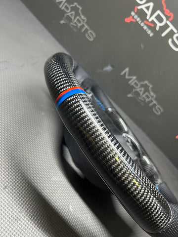08-13 BMW E90 E92 E93 M3 OHC Carbon fiber Steering Wheel Tri Stitched Manual