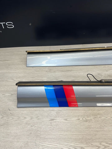 01-06 BMW E46 M3 Rocker Panel Side Skirts OEM Silver Grey + Underbody Glow Light