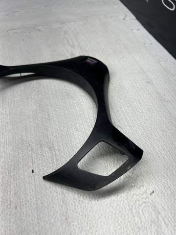 08-13 BMW E90 E92 E93 M3 Lower Steering Wheel Trim Cover Plate Black