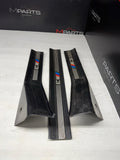 95-99 OEM BMW E36 M3 Sedan Door Sills Plates Covers Black *Missing 1 Front