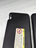 1999-2003 BMW M5 E39 Sun Visor Black Nappa Leather Stitched Left & Right SET