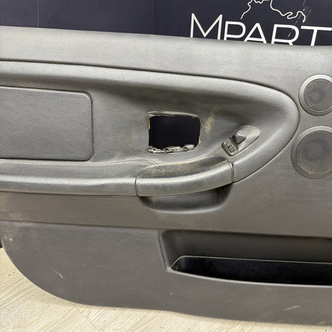95-99 BMW E36 M3 Sedan Front Left Door Panel Card Black OEM