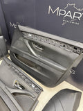 BMW F10 M5 11-16 FRONT HEATED ACTIVE SEATS BLACK MERINO DOOR PANELS BENCH 71k