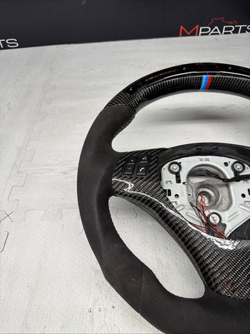08-13 BMW E90 E92 E93 M3 OHC Carbon fiber Steering Wheel Tri Stitched Manual