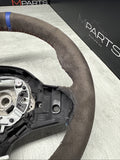 20-24 OEM BMW F97 F98 X3M Heated Steering Wheel Rewrapped Faded Suede