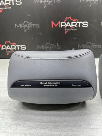 2001-2006 BMW E46 M3 Convertible Grey Rear Headrests Head Rests Pair OEM