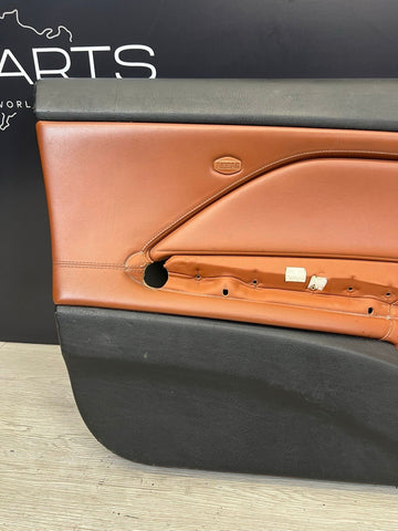 01-06 BMW E46 M3 LEFT DRIVER SIDE DOOR PANEL CARD CINNAMON OEM