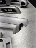 01-06 BMW E46 M3 Convertible Interior Armrests Trim Set Brushed Aluminum *Notes*