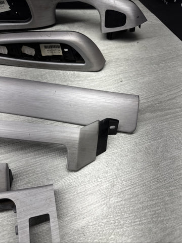 01-06 BMW E46 M3 Convertible Interior Armrests Trim Set Brushed Aluminum *Notes*