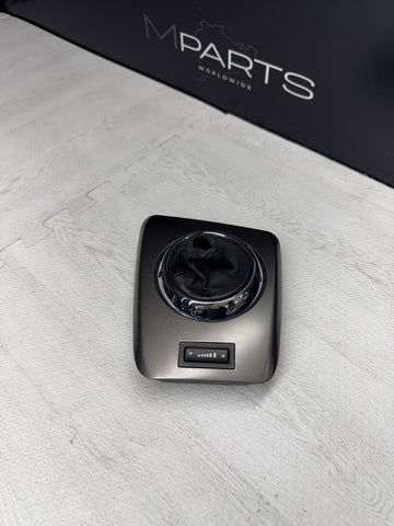 01-06 BMW E46 M3 Center Dome SMG Shift Plate Titan Shadow Grey