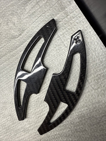 NEW 08-14 BMW E90 E92 E93 M3 X5M X6M DCT Paddle Shifters Levers Carbon Fiber