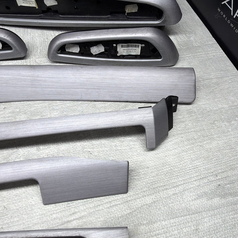01-06 BMW E46 M3 Convertible Interior Armrests Trim Set Brushed Aluminum *Notes*