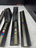 92-98 BMW E36 M3 S52 Sedan Four Door Sills Plates Cover Plastic BLACK OEM *NOTE*