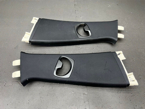 08-11 BMW E90 3 Series M3 Sedan Rear B Pillars Column Trim Cover Set Black OEM