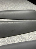 01-06 BMW E46 M3 Convertible Door Arm Rest Armrest Pads Dove Grey *2 Broken Tabs
