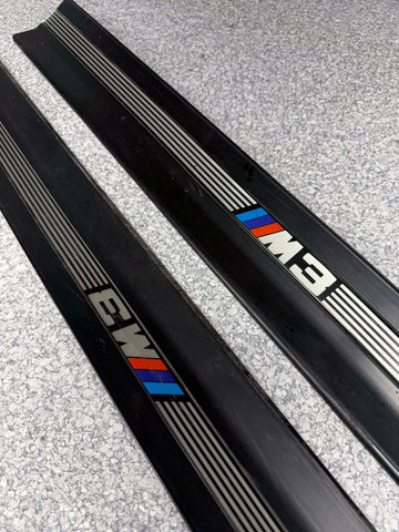 94–99 BMW E36 M3 2 Coupe Door Sill Trim Left & Right Pair Black OEM