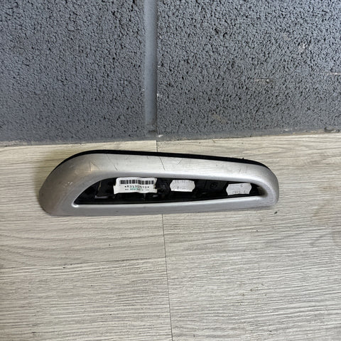 01-06 BMW OEM E46 M3 Brushed Aluminum/Black Vert Trim Armrest Left Driver Rear