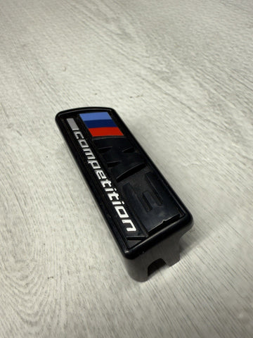 21-26 BMW G80 M3 Competition Front Grille Emblem Logo Badge Black Genuine OEM