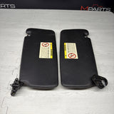 BMW 94-99 E36 M3 Black Sun Visors Sunvisors Pair OEM