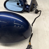 01-06 BMW E46 M3 Side View Door Mirrors Pair Mystic Blue *Notes*