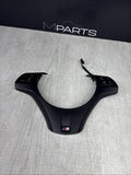 08-13 BMW E90 E92 E93 M3 Lower Steering Wheel Trim Cover Plate Black + Buttons
