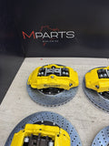 NEW 95-99 BMW E36 M3 BREMBO Big Brake Kit Yellow Calipers Rotors Set Plug Play