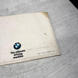 1989–1991 BMW 325i 325is 325ix Convertible Owner’s Operator Manual OEM