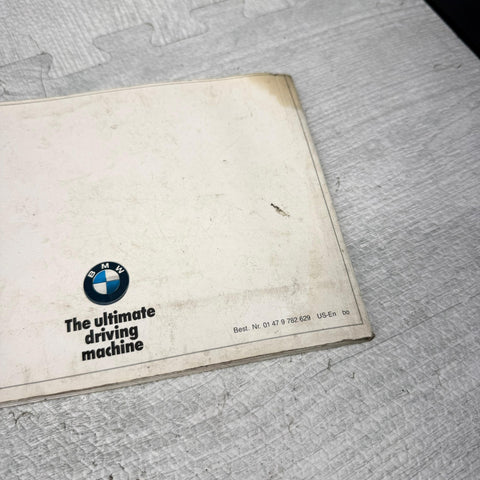 1989–1991 BMW 325i 325is 325ix Convertible Owner’s Operator Manual OEM