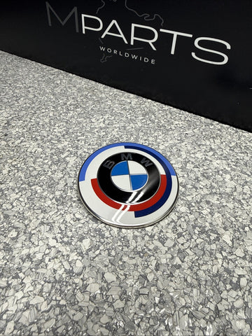 BMW F91 F92 F93 M8 FRONT BONNET HOOD BADGE LOGO EMBLEM 50TH ANNIVERSARY 8087191