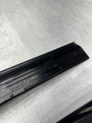 OEM BMW E36 M3 Sedan Front & Rear Left Right Door Sill Trim Cover Set Black