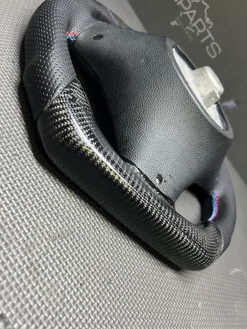 08-13 BMW E90 E92 E93 M3 OHC Carbon fiber Steering Wheel Tri Stitched Manual