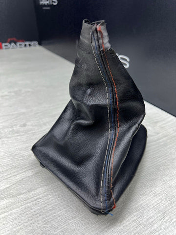 BMW E46 323 325 330 M3 Leather Shift Shifter Tri Stitch Boot Cover + Ring